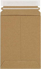 Made in USA - 8" Long x 6" Wide Peel-Off Self-Seal Flat Mailer - Kraft - Exact Tool & Supply