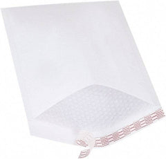 Made in USA - 16" Long x 10-1/2" Wide Peel-Off Self-Seal Bubble Mailer - White - Exact Tool & Supply