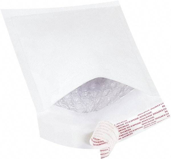 Value Collection - 8" Long x 4" Wide Peel-Off Self-Seal Bubble Mailer - White - Exact Tool & Supply