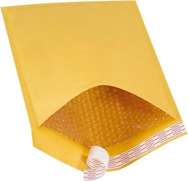Made in USA - 16" Long x 10-1/2" Wide Peel-Off Self-Seal Bubble Mailer - Kraft - Exact Tool & Supply