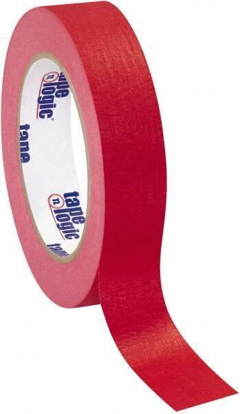 Tape Logic - 1" Wide x 60 Yd Long Red Crepe Paper Masking Tape - 4.9 mil Thick - Exact Tool & Supply