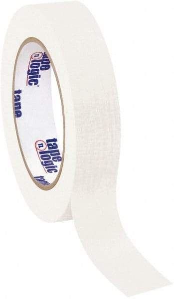 Tape Logic - 1" Wide x 60 Yd Long White Crepe Paper Masking Tape - 4.9 mil Thick - Exact Tool & Supply