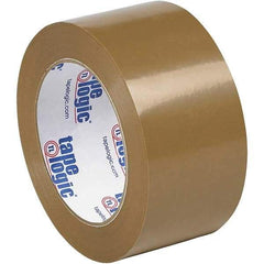 Tape Logic - 2" x 110 Yd Tan Rubber Adhesive Packaging Tape - Polypropylene Film Backing, 1.9 mil Thick, 22 Lb Tensile Strength - Exact Tool & Supply