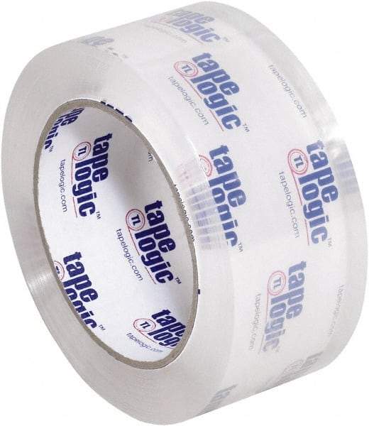 Tape Logic - 2" x 110 Yd Clear Acrylic Adhesive Packaging Tape - Polypropylene Film Backing, 2 mil Thick - Exact Tool & Supply