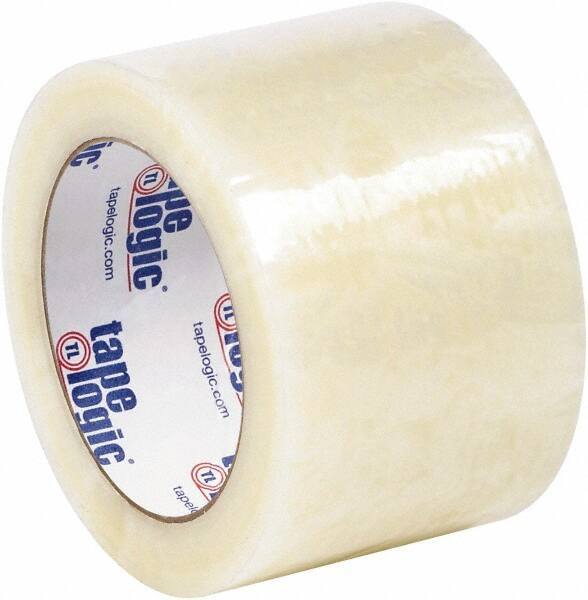 Tape Logic - 3" x 110 Yd Clear Hot Melt Adhesive Packaging Tape - Polypropylene Film Backing, 1.7 mil Thick - Exact Tool & Supply