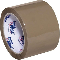 Tape Logic - 3" x 110 Yd Tan Acrylic Adhesive Packaging Tape - Polypropylene Film Backing, 2.6 mil Thick, 24.7 Lb Tensile Strength - Exact Tool & Supply