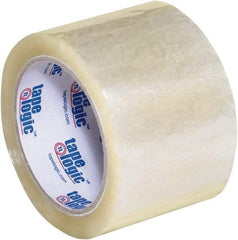 Tape Logic - 3" x 55 Yd Clear Acrylic Adhesive Packaging Tape - Polypropylene Film Backing, 2.6 mil Thick, 24.7 Lb Tensile Strength - Exact Tool & Supply