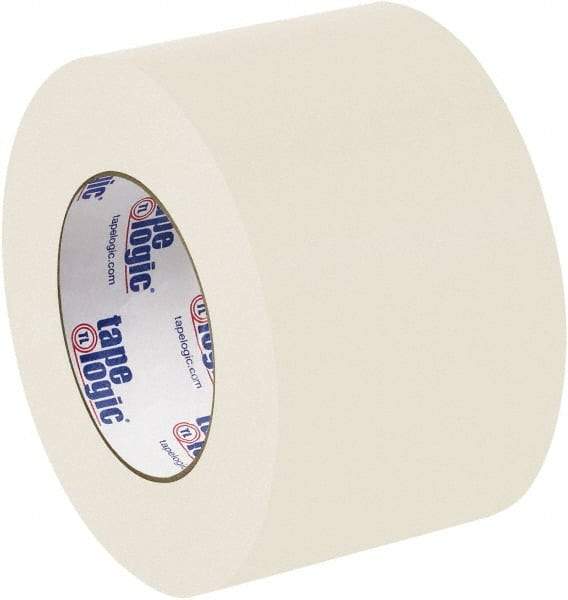 Tape Logic - 3" x 60 Yd Natural White Rubber Adhesive Packaging Tape - Paper Backing, 8 mil Thick - Exact Tool & Supply