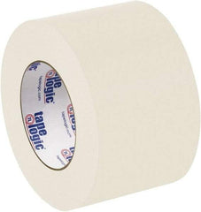 Tape Logic - 3" x 60 Yd Natural White Rubber Adhesive Packaging Tape - Paper Backing, 8 mil Thick - Exact Tool & Supply