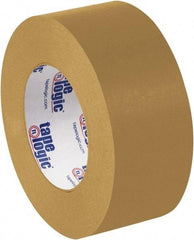 Tape Logic - 2" x 60 Yd Brown Rubber Adhesive Packaging Tape - Paper Backing, 7 mil Thick - Exact Tool & Supply