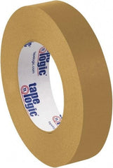Tape Logic - 1" x 60 Yd Brown Rubber Adhesive Packaging Tape - Paper Backing, 7 mil Thick - Exact Tool & Supply