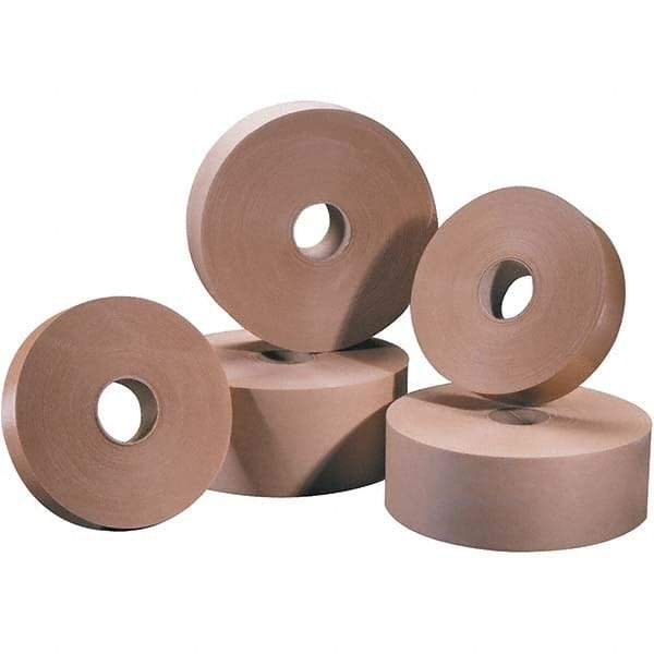 Tape Logic - 2" x 200 Yd Kraft Water Activated Adhesive Packaging Tape - Paper Backing, 5 mil Thick - Exact Tool & Supply