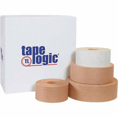 Tape Logic - 72mm x 375' Kraft Water Activated Adhesive Packaging Tape - Paper Backing, 5 mil Thick - Exact Tool & Supply