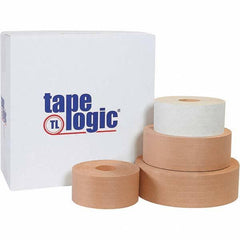 Tape Logic - 72mm x 1000' Kraft Water Activated Adhesive Packaging Tape - Paper Backing, 5 mil Thick - Exact Tool & Supply