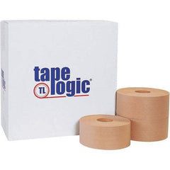 Tape Logic - 70mm x 375' Kraft Water Activated Adhesive Packaging Tape - Paper Backing, 5 mil Thick - Exact Tool & Supply