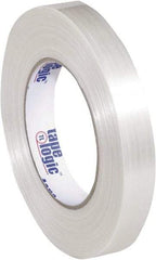 Tape Logic - 3/4" x 60 Yd Clear Hot Melt Adhesive Strapping Tape - Polypropylene Film Backing, 5.9 mil Thick, 320 Lb Tensile Strength - Exact Tool & Supply