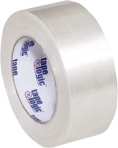Tape Logic - 2" x 60 Yd Clear Hot Melt Adhesive Strapping Tape - Polypropylene Film Backing, 5.1 mil Thick, 275 Lb Tensile Strength - Exact Tool & Supply
