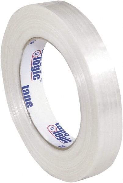 Tape Logic - 3/4" x 60 Yd Clear Hot Melt Adhesive Strapping Tape - Polypropylene Film Backing, 5.1 mil Thick, 275 Lb Tensile Strength - Exact Tool & Supply