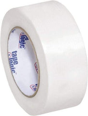 Tape Logic - 2" x 60 Yd Clear Hot Melt Adhesive Strapping Tape - Polypropylene Film Backing, 4.3 mil Thick, 156 Lb Tensile Strength - Exact Tool & Supply