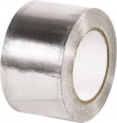 Made in USA - 3" x 60 Yds Silver Foil Tape - 5 mil, Acrylic Adhesive, Aluminum Foil Backing - Exact Tool & Supply