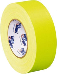Tape Logic - 2" x 50 Yds Fluorescent Yellow Gaffers Tape - 11 mil, Rubber Adhesive - Exact Tool & Supply