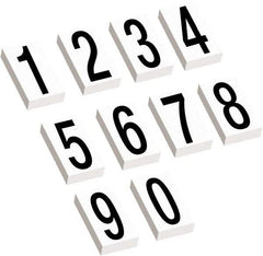 Tape Logic - 3-1/2" Long, Black/White Vinyl Numbers - For Multi-Use - Exact Tool & Supply