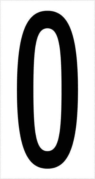 Tape Logic - 3-1/2" Long, Black/White Vinyl Numbers - For Multi-Use - Exact Tool & Supply