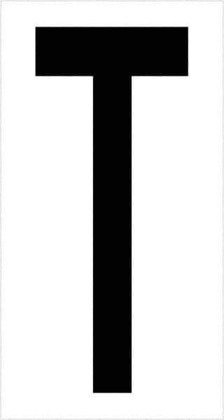 Tape Logic - 3-1/2" Long, Black/White Vinyl Letters - For Multi-Use - Exact Tool & Supply