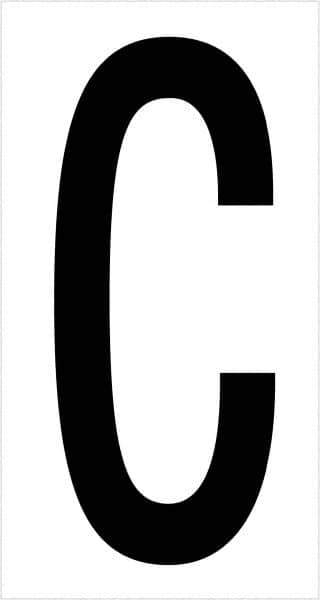 Tape Logic - 3-1/2" Long, Black/White Vinyl Letters - For Multi-Use - Exact Tool & Supply