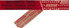 Tape Logic - 9" Long, Red Security Tape - For Multi-Use - Exact Tool & Supply