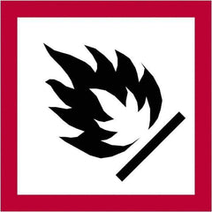 Tape Logic - 2" Long, Red, Black on White Paper D.O.T. Labels - For Multi-Use - Exact Tool & Supply