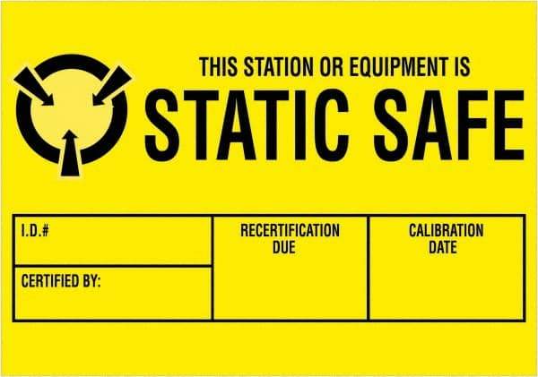 Tape Logic - 3" Long, Black & Yellow Paper Shipping Label - For Multi-Use - Exact Tool & Supply