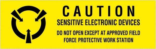 Tape Logic - 2" Long, Black & Yellow Paper Shipping Label - For Multi-Use - Exact Tool & Supply