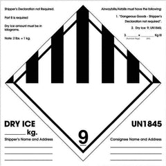 Tape Logic - 6" Long, Black/White Paper D.O.T. Labels - For Multi-Use - Exact Tool & Supply