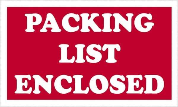 Tape Logic - 5" Long, Red/White Paper Shipping Label - For Multi-Use - Exact Tool & Supply