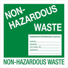 Tape Logic - 6" Long, Green/White Paper D.O.T. Labels - For Multi-Use - Exact Tool & Supply