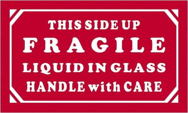 Tape Logic - 5" Long, Red/White Paper Shipping Label - For Multi-Use - Exact Tool & Supply