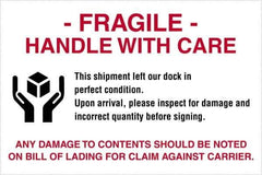 Tape Logic - 6" Long, Red, Black on White Paper Shipping Label - For Multi-Use - Exact Tool & Supply