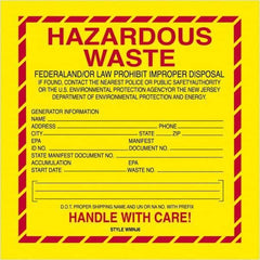 Tape Logic - 6" Long, Yellow/Red/Black/Gray Vinyl D.O.T. Labels - For Multi-Use - Exact Tool & Supply