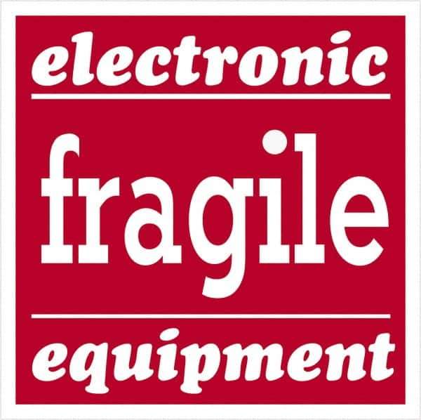 Tape Logic - 4" Long, Red/White Paper Shipping Label - For Multi-Use - Exact Tool & Supply