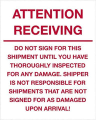 Tape Logic - 10" Long, Red/White Paper Shipping Label - For Multi-Use - Exact Tool & Supply