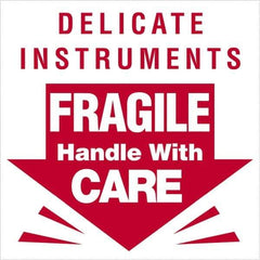 Tape Logic - 3" Long, Red/White Paper Shipping Label - For Multi-Use - Exact Tool & Supply