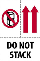 Tape Logic - 6" Long, Red, Black on White Paper Shipping Label - For Multi-Use - Exact Tool & Supply