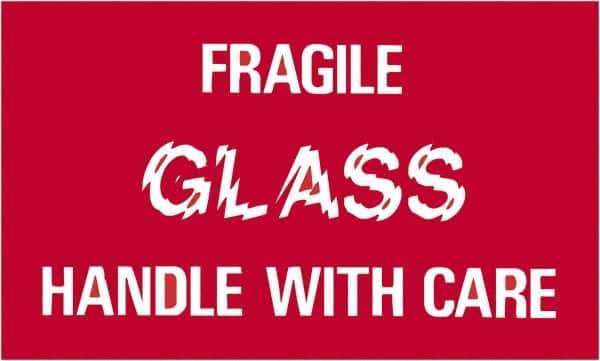 Tape Logic - 5" Long, Red/White Paper Shipping Label - For Multi-Use - Exact Tool & Supply