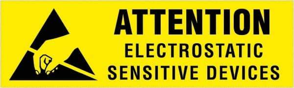 Tape Logic - 1-1/4" Long, Black & Yellow Paper Shipping Label - For Multi-Use - Exact Tool & Supply