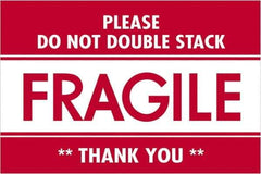 Tape Logic - 3" Long, Red/White Paper Shipping Label - For Multi-Use - Exact Tool & Supply
