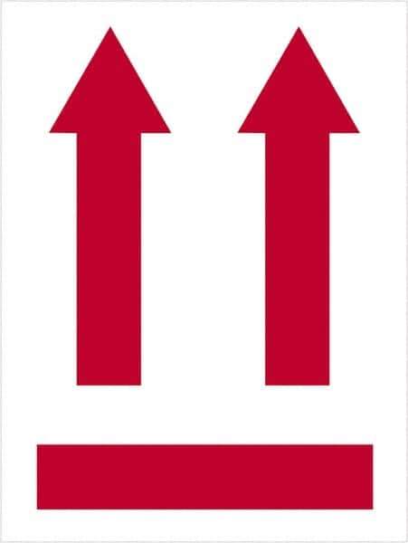 Tape Logic - 4" Long, Red/White Paper Shipping Label - For Multi-Use - Exact Tool & Supply