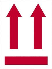 Tape Logic - 4" Long, Red/White Paper Shipping Label - For Multi-Use - Exact Tool & Supply