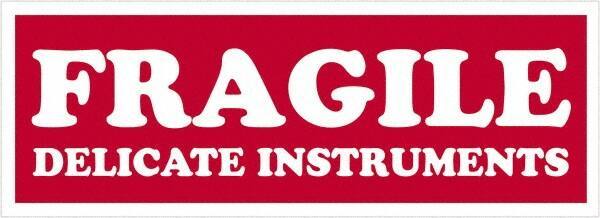 Tape Logic - 4" Long, Red/White Paper Shipping Label - For Multi-Use - Exact Tool & Supply