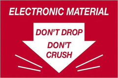 Tape Logic - 3" Long, Red/White Paper Shipping Label - For Multi-Use - Exact Tool & Supply